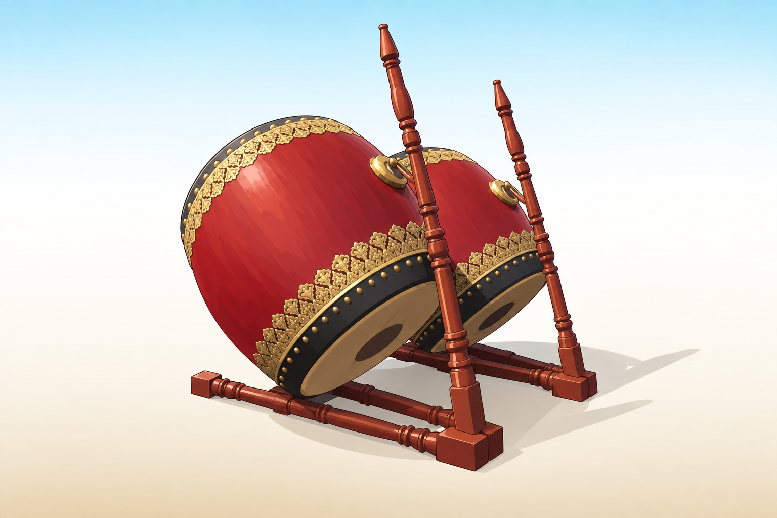 Skor Thom - Large traditional Khmer drum